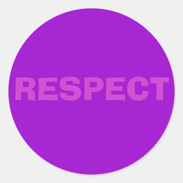 RESPECT CLASSIC ROUND STICKER (Front)