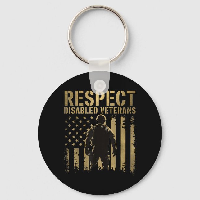 Respect Disabled Veterans Key Ring (Front)