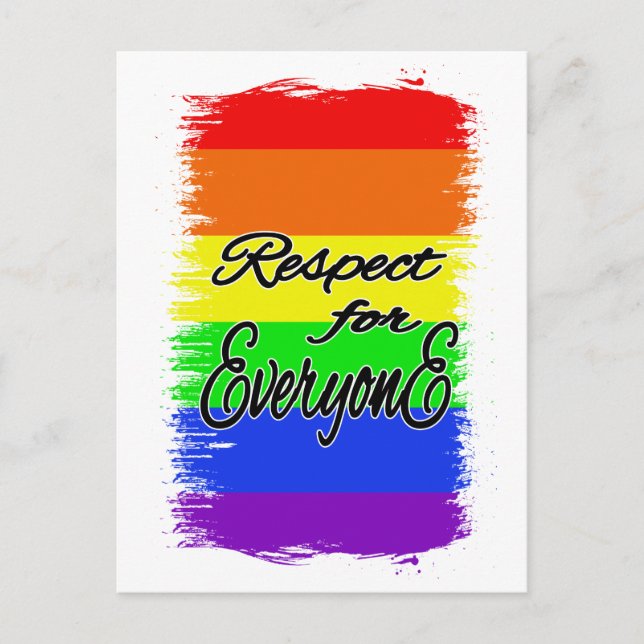 Respect for Everyone | LGBTQ+ Pride Postcard (Front)