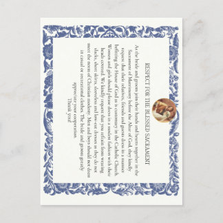 Respect for the Blesses Sacrament Modesty card