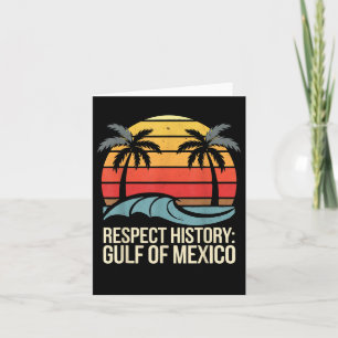 Respect History Gulf Of Mexico Retro Vintage Beach Card
