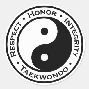 Respect Honour Integrity Taekwondo Classic Round Sticker