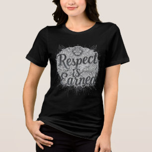 "Respect Is Earned - Bold Motivational Streetwear Tri-Blend Shirt