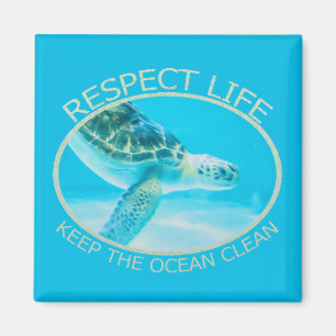 Respect Life, Keep the Ocean Clean Magnet