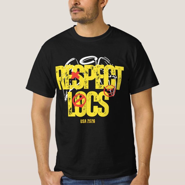 "Respect Loc's" Men's Dreadlock Graphic Tee (Front)