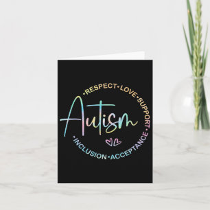 Respect Love Support Autism Awareness Month Women  Card
