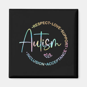 Respect Love Support Autism Awareness Month Women Magnet