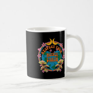 Respect Mother Day Groovy Hippie Mushroom Earth  Coffee Mug