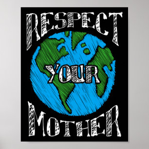Respect Mother Earth Planet Day Green Environmenta Poster