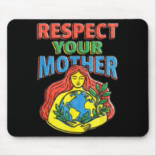 Respect mother planet earth funny environment mouse pad