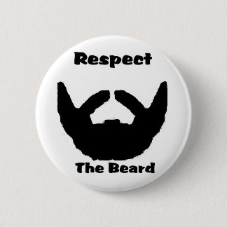 respect the beard 6 cm round badge