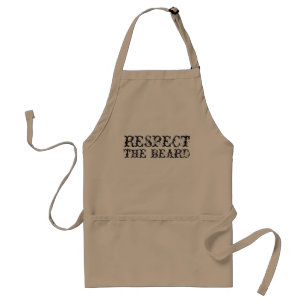 Respect the beard apron for men   Beige