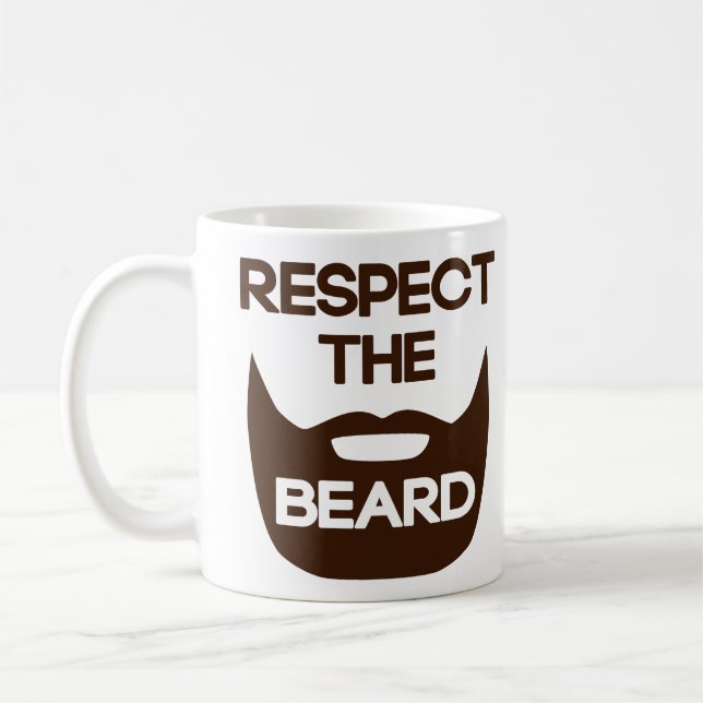 Respect The Beard Coffee Mug (Left)