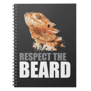 Respect The Beard Funny Bearded Dragon Notebook