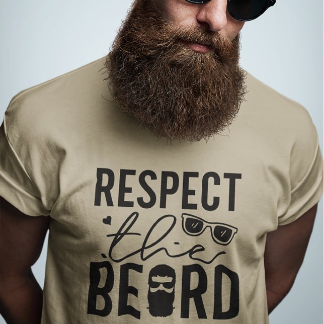Respect The Beard Funny Design Tri-Blend Shirt (Creator Uploaded)
