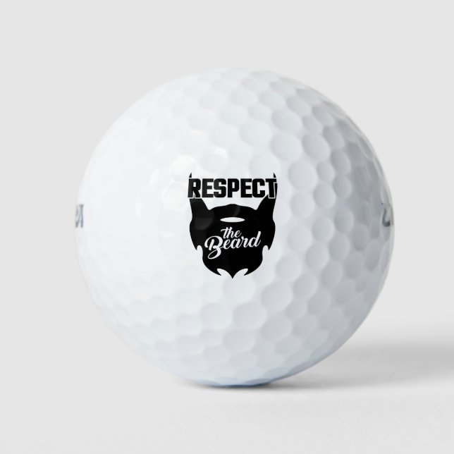 Respect The Beard Golf Balls (Front)