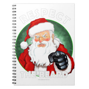 Respect The Beard Santa Claus Funny Christmas Notebook