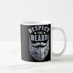 Respect The Beard Vintage Bearded Man Husband  Coffee Mug