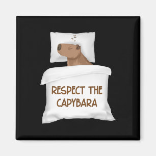 Respect The Capybara Official Sleep Nightgown Slee Magnet