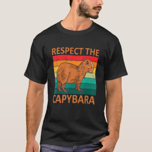 Respect The Capybara Vintage Cute Animal T-Shirt