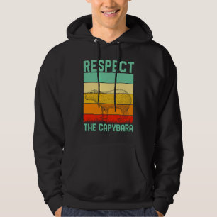 Respect The Capybara Whisperer Wildlife Animal Ro Hoodie