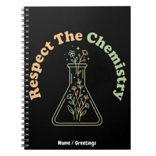Respect The Chemistry Retro Botanical Science Notebook
