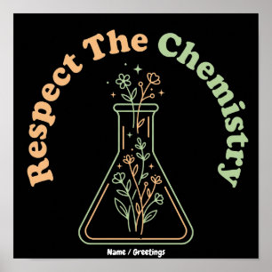 Respect The Chemistry Retro Botanical Science Poster