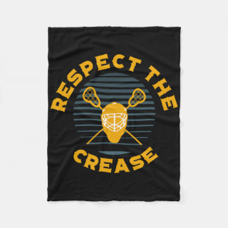 Respect The Crease Lacrosse Goalie Fleece Blanket