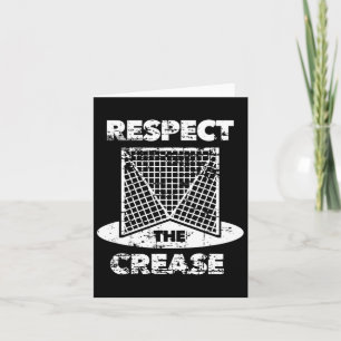 Respect The Crease Lacrosse Lax Goalie Card