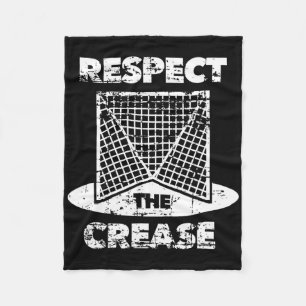 Respect The Crease Lacrosse Lax Goalie Fleece Blanket