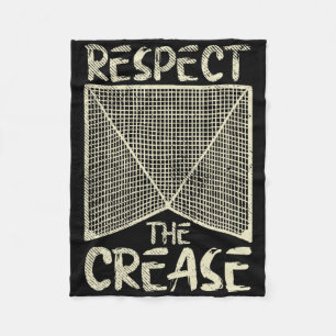 Respect The Crease Lacrosse Lax Goalie Player Gift Fleece Blanket