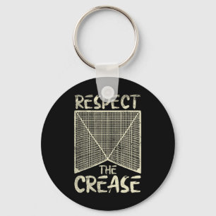 Respect The Crease Lacrosse Lax Goalie Player Gift Key Ring