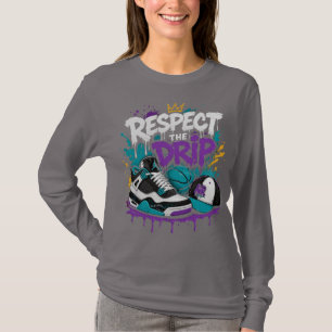 Respect The Drip Basketball Design T-Shirt