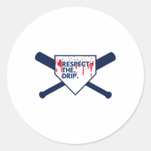 Respect The Drip Bysebyll Byt Ice Cream Drip  Classic Round Sticker
