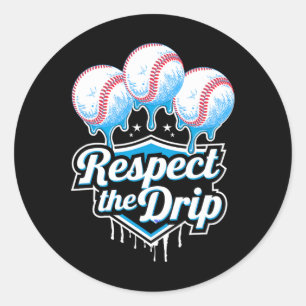 Respect The Drip Bysebyll Drip Boys Ice Cream Drip Classic Round Sticker