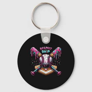 Respect The Drip Bysebyll Home Plate With Sprinkle Key Ring