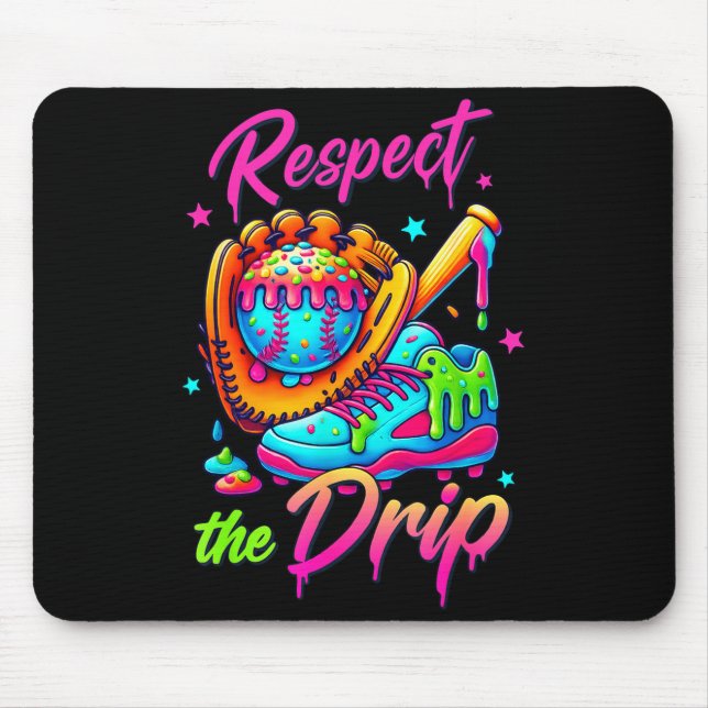 Respect The Drip Cool Ice Cream Drip Style For Boy Mouse Pad (Front)