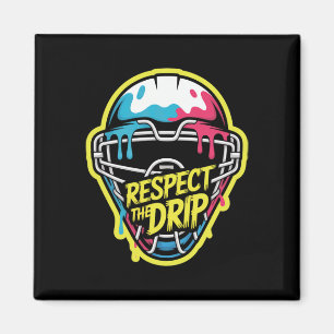 Respect The Drip Hockey Goalie Mask Ice Hockey Goa Magnet