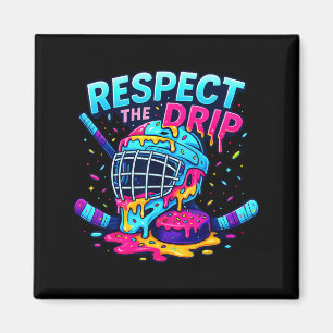 Respect The Drip Ice Hockey Stick &amp; Puck Dripn Magnet