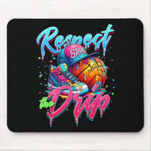 Respect The Drip Sketll Ice Cream Drip With Sprink Mouse Pad