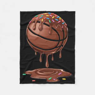 Respect The Drip Sketll Sprinkles Chocolate Cream  Fleece Blanket