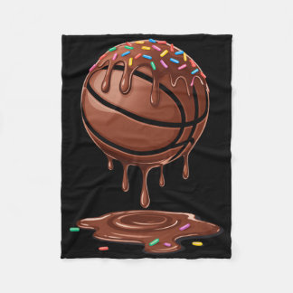 Respect The Drip Sketll Sprinkles Chocolate Cream  Fleece Blanket