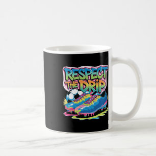 Respect The Drip Soccer Ice Cream Drip With Sprink Coffee Mug
