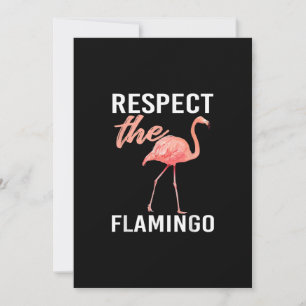 Respect The Flamingo Funny Flamingo Lover Holiday Card