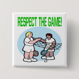 Respect The Game 15 Cm Square Badge