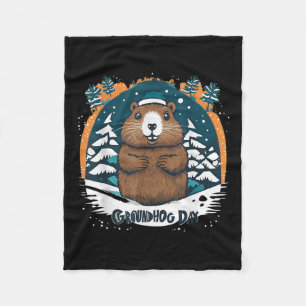 Respect The Groundhog Day _1 Fleece Blanket