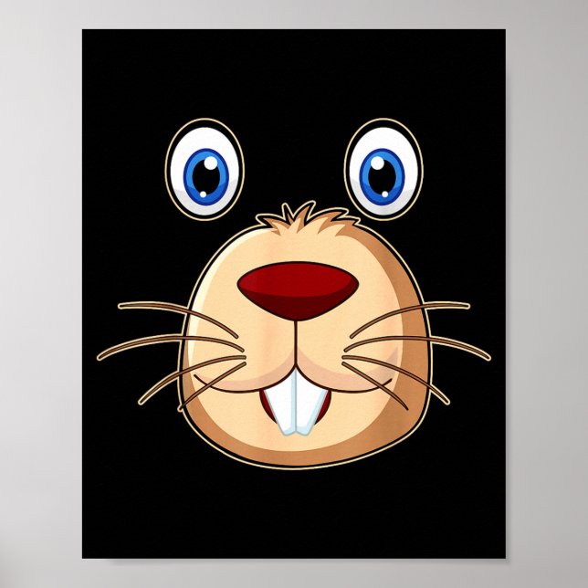 Respect The Groundhog Day Funny Groundhog Face  Poster (Front)