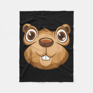 Respect The Groundhog Day Ground Hog Animal Costum Fleece Blanket