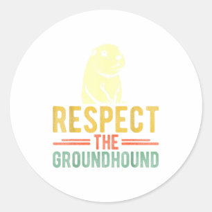 Respect The Groundhog Day Retro Holiday Festive An Classic Round Sticker