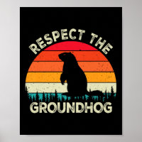 Respect The Groundhog Day Rodents Cute Retro Groun